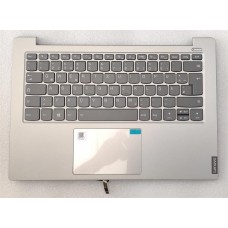 Top Cover Silver com Teclado Lenovo IdeaPad S340-14IML, Com Backlight, Enter Grande, Layout internacional